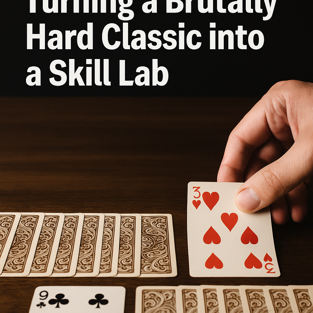 Accordion Solitaire: Turning a Brutally Hard Classic into a Skill Lab