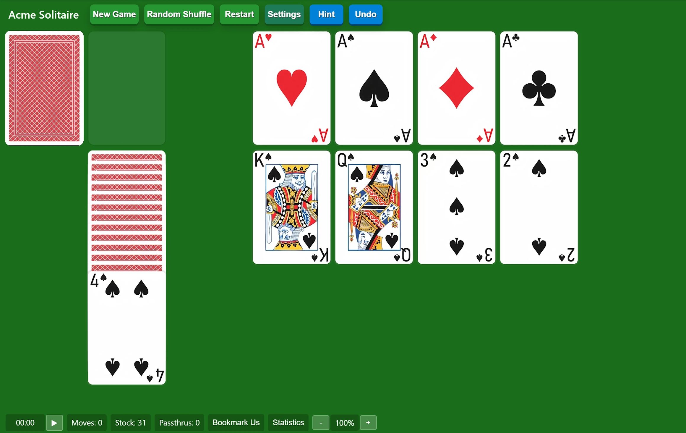 Start Acme Solitaire