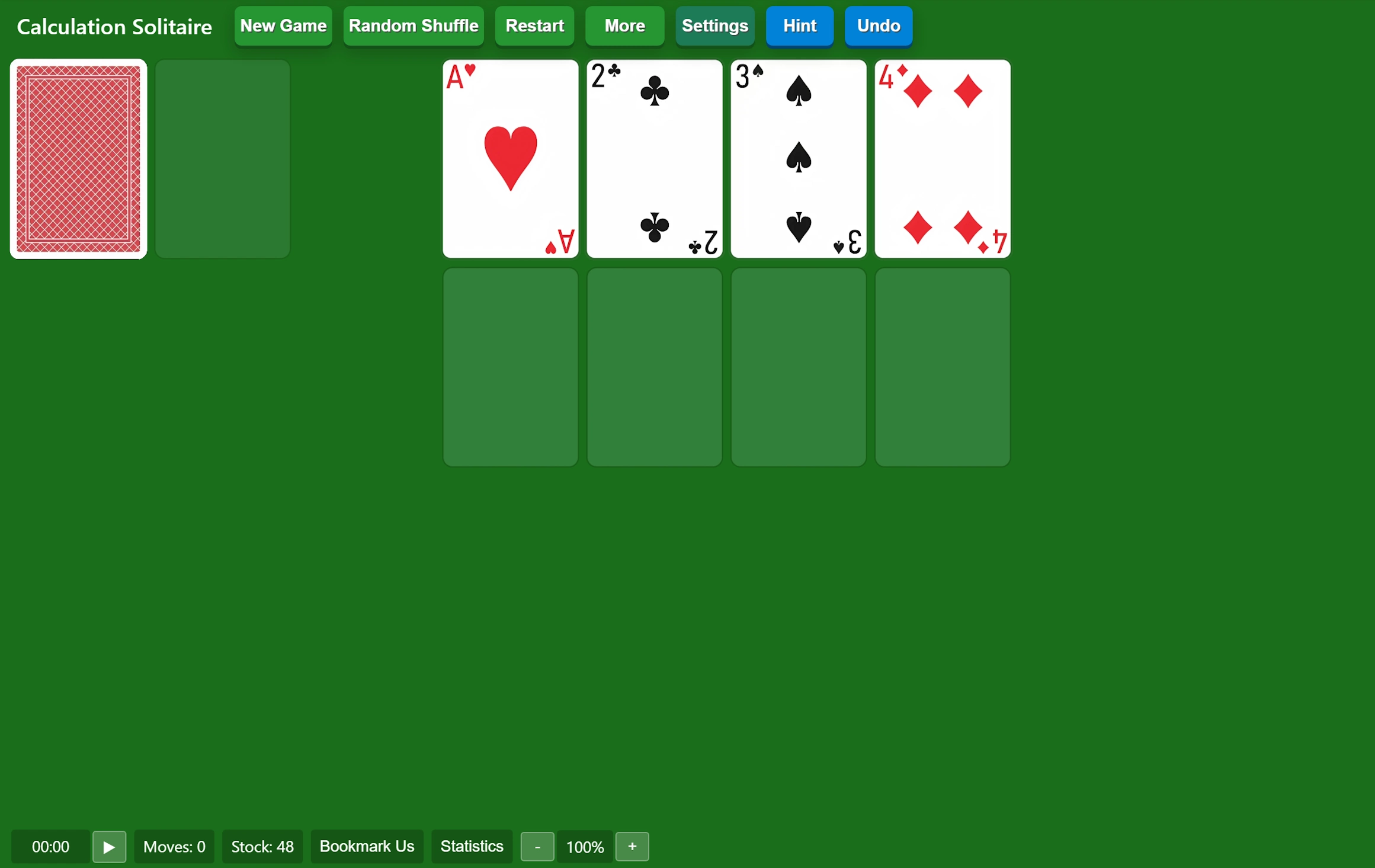 Start Calculation Solitaire
