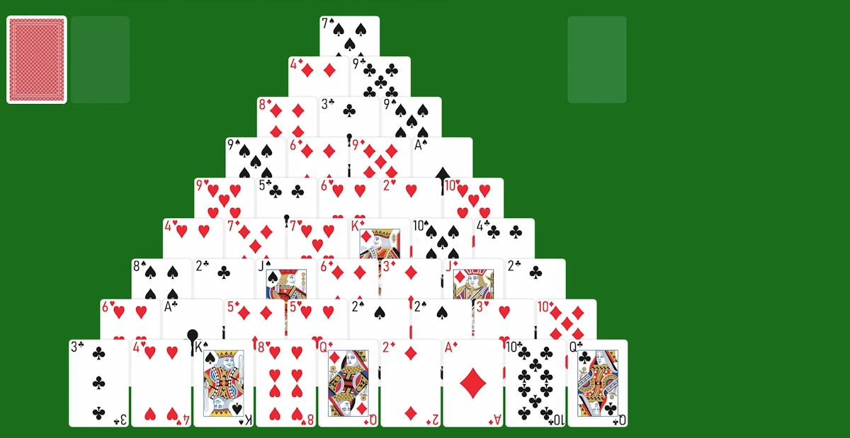 Play Double Pyramid Solitaire Game