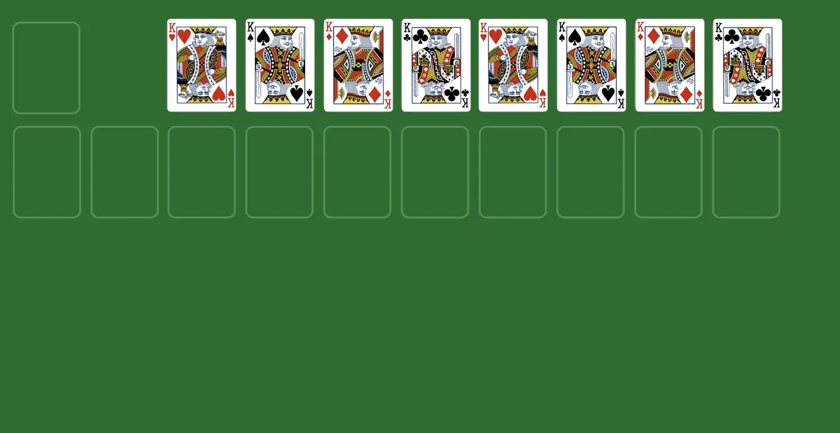 All cards in the waste pile in forty thieves solitaire