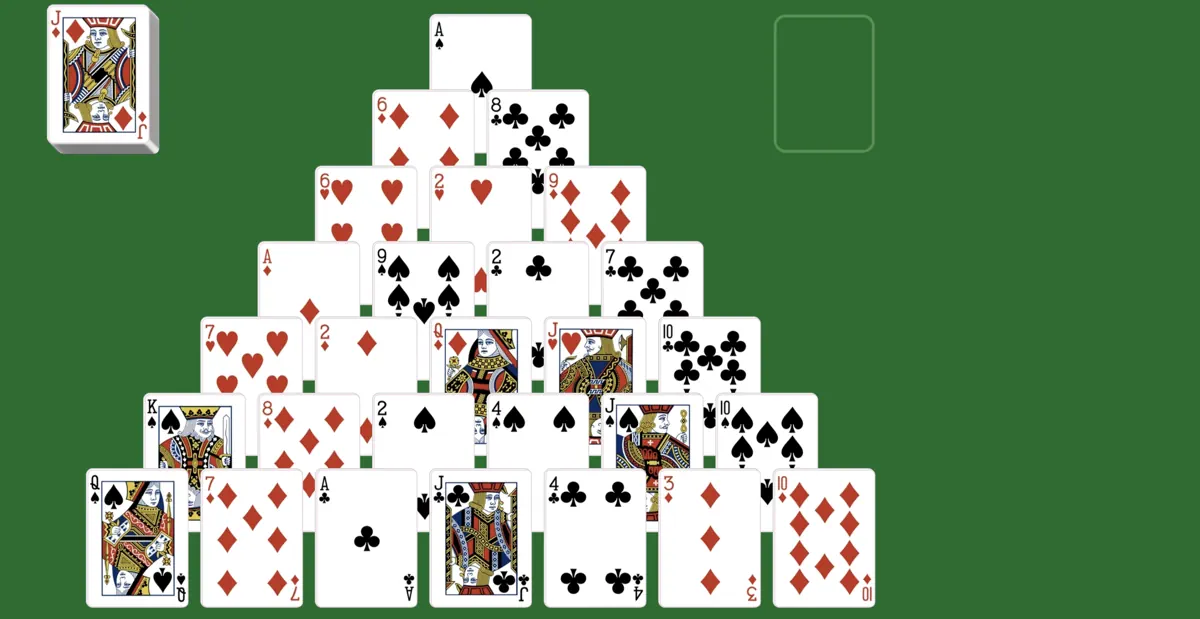 Start pyramid solitaire game
