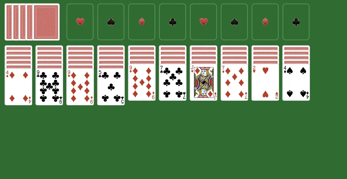 Start spider solitaire 4 suits game