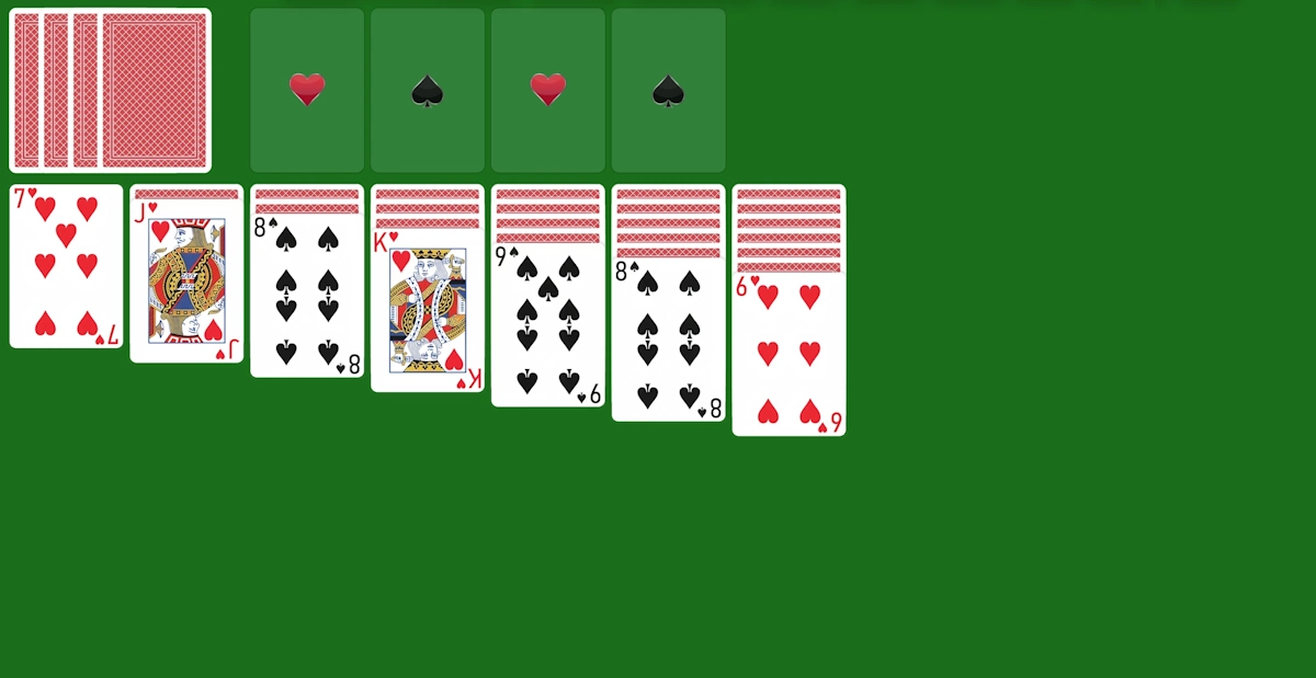 Play Spiderette Two Suits Solitaire Game