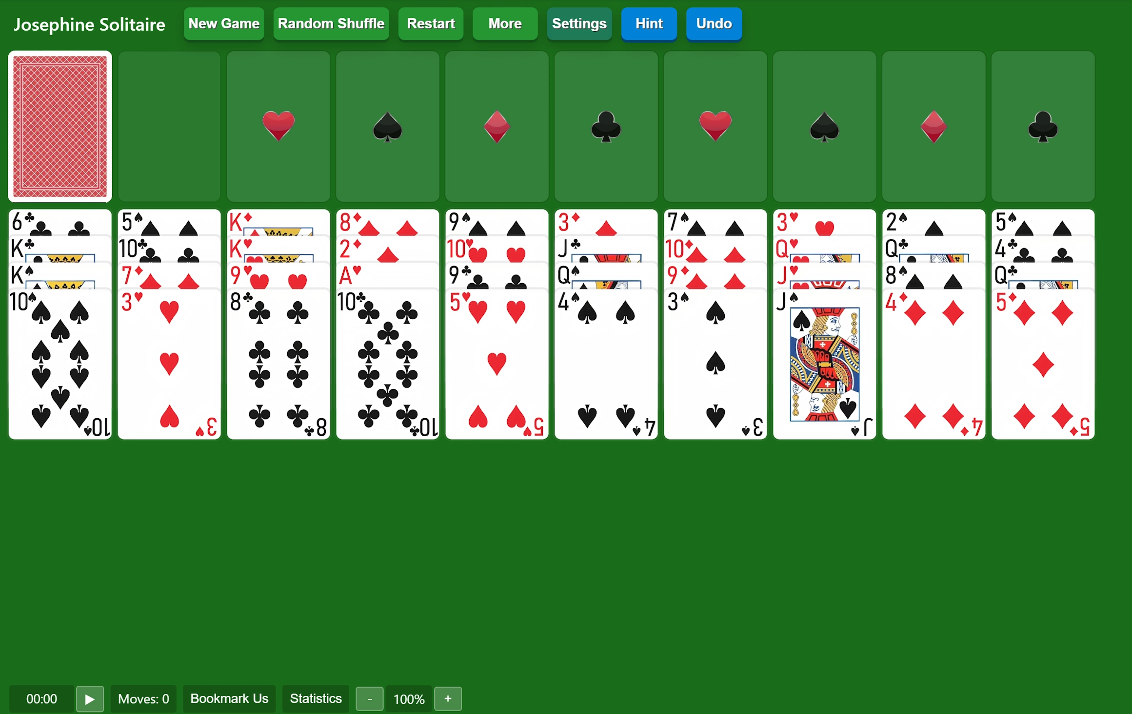 Start Josephine Solitaire