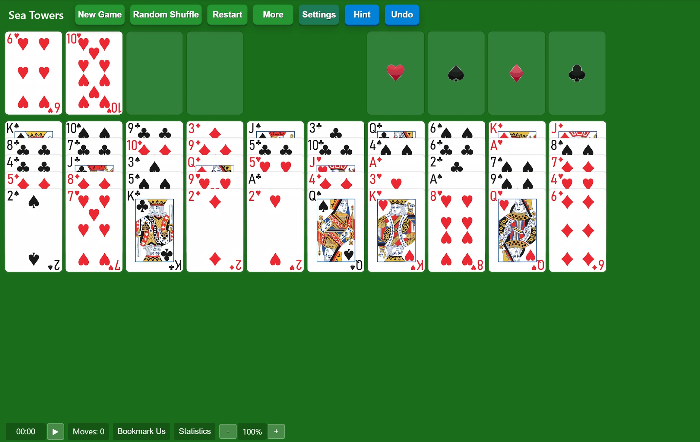 Start Sea Towers Solitaire