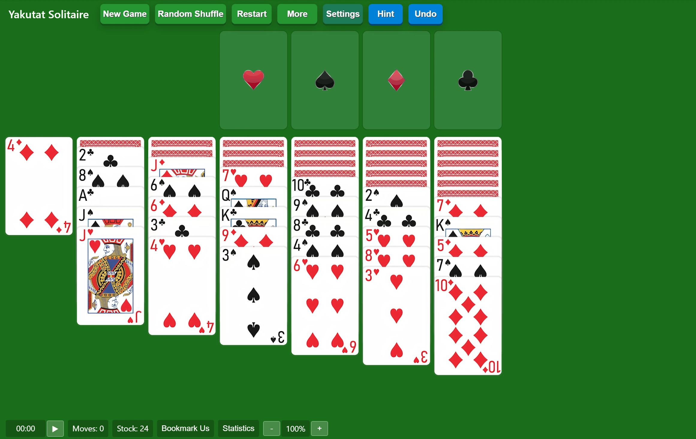 Start Yakutat Bay Solitaire